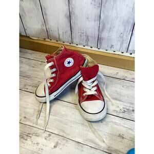 Converse Chuck Taylor All Star Red High-Top Sneakers Kids US Size 9